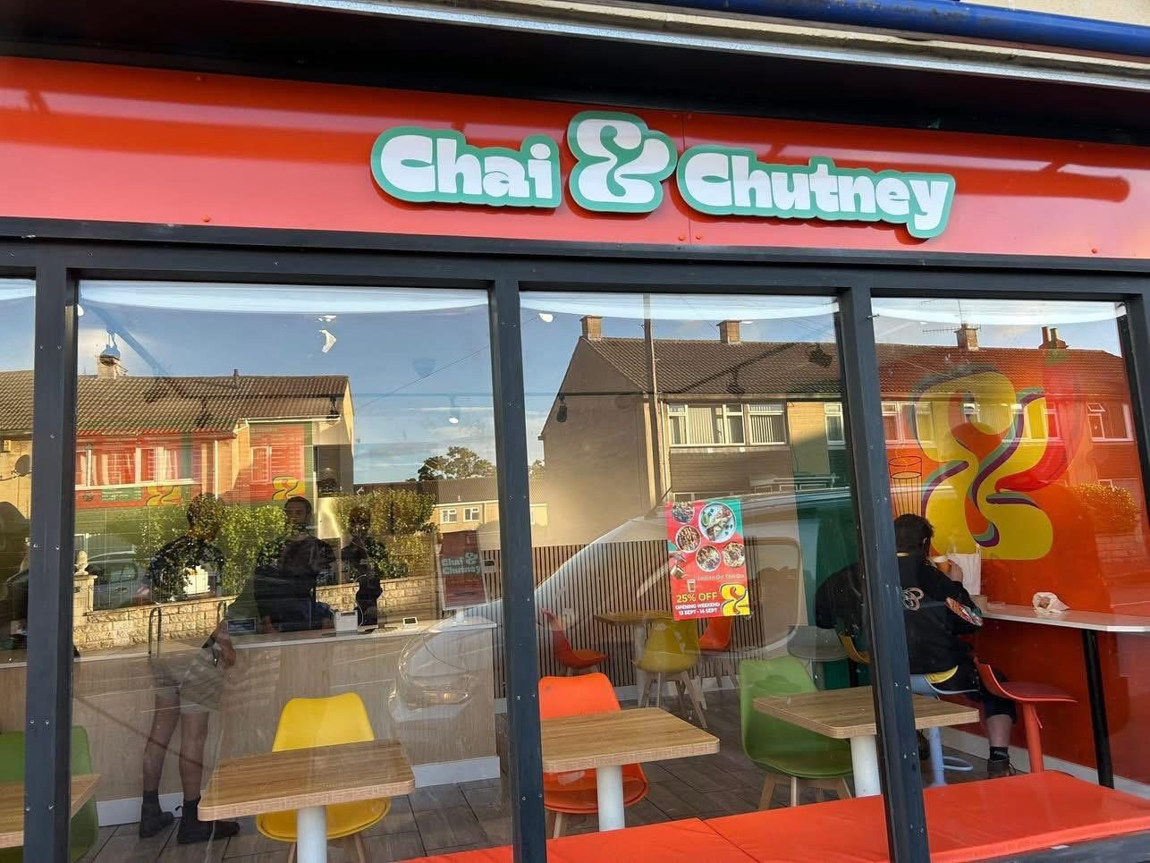 The Chai & Chutney shopfront on Twerton High Street
